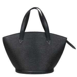 LOUIS VUITTON Black Leather Tote Bag